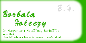borbala holeczy business card